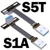 ADT-Link USB 3.0 Type A Male to USB A Female Extension Ribbon Cable Fold 90 FPV Slim Flat Soft Flexible FPC (15cm, S1A-S5T) view 2