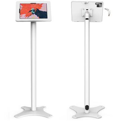 Beelta Tablet Kiosk Floor Stand, All Metal Rotate Lockable - Compatible with 10.9" iPad 10th, Pro 11" 1 2 3 4, Air 4 5, Air 11"(M2/M3), iPad 11"(A16) - BSF301WA