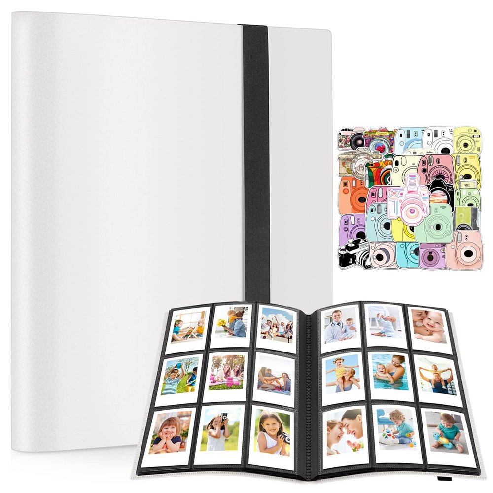 Ablus 432 Pockets Mini Photo Album for Fujifilm Instax Mini Camera, Polaroid Snap, SocialMatic Instant Cameras & Zip Instant Printer (White)