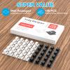 100 PCS Adhesive Cable Clips (Small, White&Black), Upgraded Wall Wire Holder Cord Organizer for Cable Management Under Desk, Light Clips Hooks for LED, Car Dash Cam, USB Cable view 2