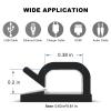 100 PCS Adhesive Cable Clips (Small, White&Black), Upgraded Wall Wire Holder Cord Organizer for Cable Management Under Desk, Light Clips Hooks for LED, Car Dash Cam, USB Cable view 4