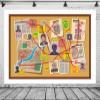 BELECO 10x6.5ft Fabric Spy Agent Detective Photography Backdrop Cartoon Crime Board Suspects Photos Clue Evidence Top Secret Mission Background Mystery Party Spy Birthday Party Decorations Photo Props view 2