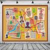 BELECO 10x6.5ft Fabric Spy Agent Detective Photography Backdrop Cartoon Crime Board Suspects Photos Clue Evidence Top Secret Mission Background Mystery Party Spy Birthday Party Decorations Photo Props view 3