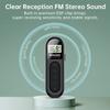 UMUTOO MI03 Pocket FM Radio Portable with Clip Rechargeable -Black view 3