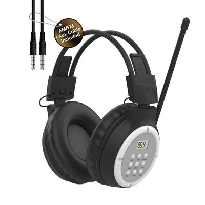 UMUTOO AM FM Radio Headphones, Personal Portable Radio Headset am/fm Digital with Best Reception for Jogging, Mowing, Cycling, Meeting, Powered by 2 AA Batteries (Not Included)