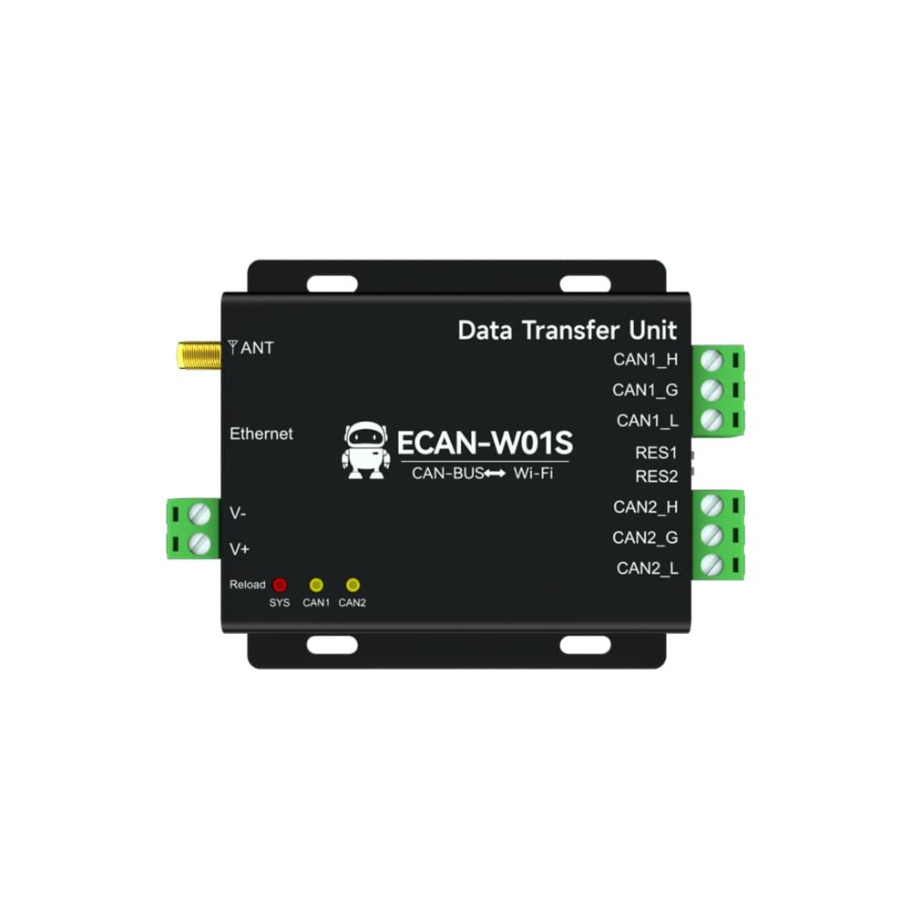 CAN2.0 to WiFi Converter Serial Server AP STA ECAN-W01S TCP Gateway CANBUS Heatbeat Watchdog 2Way Transparent Cloud Transmission