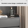 Bedside Table with Drawers Gray, Nightstand Table for Bedroom, Modern Night Stand, Small Side Table with Drawers Living Room, Easy Assembly view 3