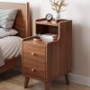 Bedside Tables with 2 Drawers, Modern Nightstand Set of 2 for Bedroom,Side Table with Storage for Living Room, Sofa Cabinet for Living Room, Bedroom, Office view 2