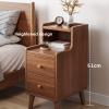 Bedside Tables with 2 Drawers, Modern Nightstand Set of 2 for Bedroom,Side Table with Storage for Living Room, Sofa Cabinet for Living Room, Bedroom, Office view 4