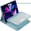 AnMengXinLing Galaxy Tab S8/Tab S7 11 Inch (Model SM-X700/X706/T870/T875/T878) Case with Keyboard and Mouse Combo, Retro Round Keys Detachable Bluetooth Keyboard Cover with S Pen Holder (Pink) view 2