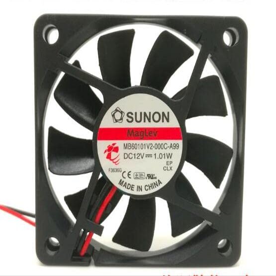 Zyvpee 6cm MB60101V2-000C-A99 12V 60mm 1.01W 2Wire Cooling Fan 60x60x10mm