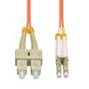 Cable Central LLC (100 Pack 1m LC/UPC SC/UPC OM1 Multimode Duplex OFNR 2.0mm Fiber Optic Patch Cable - 3.2 Feet view 4