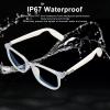 BT5.3 Glasses, Smart Audio Glasses, IP67 Stereo Blue Light Blocking Open Ear Speaker Glasses with Touch Control Hands Calling Replaceable Frame for Driving view 3