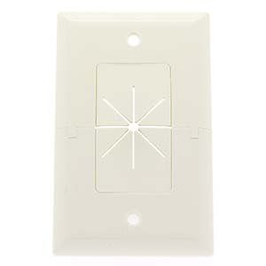 Cable Central LLC (100 Pack Split Plate w/Flexible Opening White