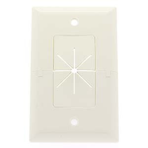 Cable Central LLC (100 Pack Split Plate w/Flexible Opening White