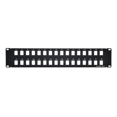 Cable Central LLC (100 Pack 2U 19" 32port Blank Panel for Keystone Jack