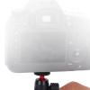 Mini Tripod Ball Head, with 1/4 Inch Screw and Hot Shoe Mount Adapter, Aluminum Alloy Monopod Ball Head, Angle Adjustment, for DSLR Camera Ring Light (red Ball) view 3