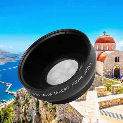 43MM 0.45X Wide Angle Lens, with Macro Photographic Effect, Alloy and Optical Glass, for 43MM Filter Aperture Camera Lenses, Multilayer Coating Design, Lightweight and Compact