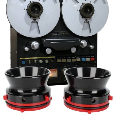 1 Pair Nab Hub Adapters, Opener Universal Loading Device for Studer, for Akai, for Teac, for Reel to Reel Tape Recorders, Polished Aluminium Nab Hub Device (Grey)