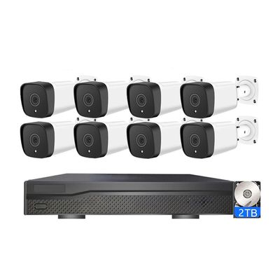 ELLOIN 8CH 4K POE Security Cameras System with 8 Cameras and 2T Hard Drive, Outdoor 8MP Surveillance NVR Kit with Two Way Audio, Motion Detection, Night Vision, Remote Viewing