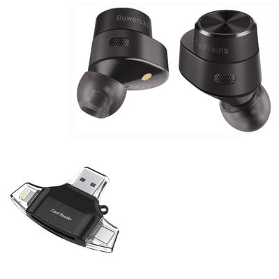 BoxWave Smart Gadget Compatible with Bowers & Wilkins PI5 - AllReader SD Card Reader, microSD Card Reader SD Compact USB - Jet Black