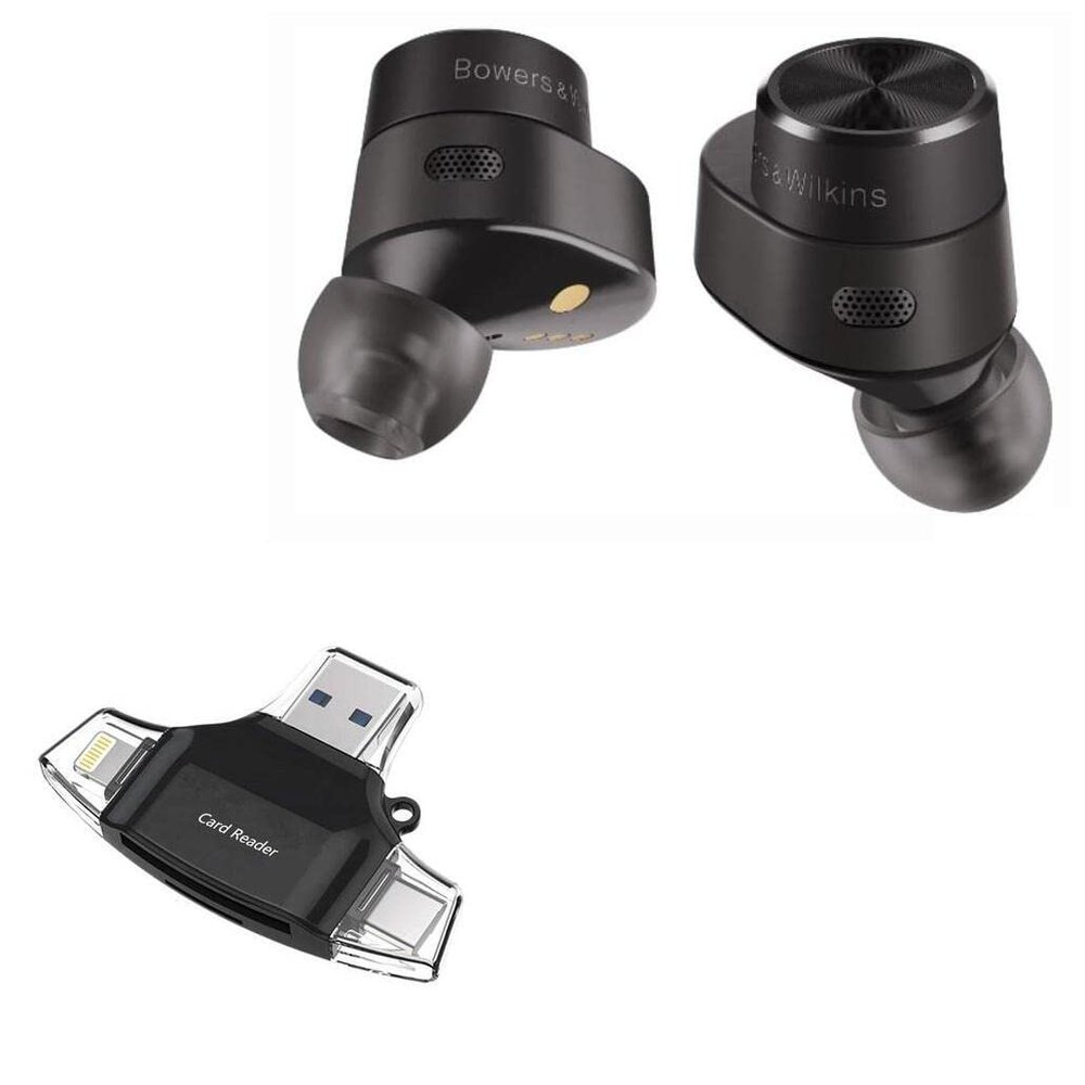 BoxWave Smart Gadget Compatible with Bowers & Wilkins PI5 - AllReader SD Card Reader, microSD Card Reader SD Compact USB - Jet Black