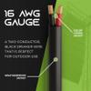 GEARit 500ft 16 AWG CL3 Black Speaker Wire & 12 Rt Angle Banana view 2