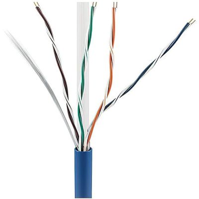ADI PRO 0E-CAT6PBLP CAT6+ Plenum Cable, Blue Jacket; 23 AWG Solid Bare Annealed Copper; 1000 feet Reel in Box; Unshielded; UTP; 25 pounds Max Pulling Force; Tested to 550 MHz