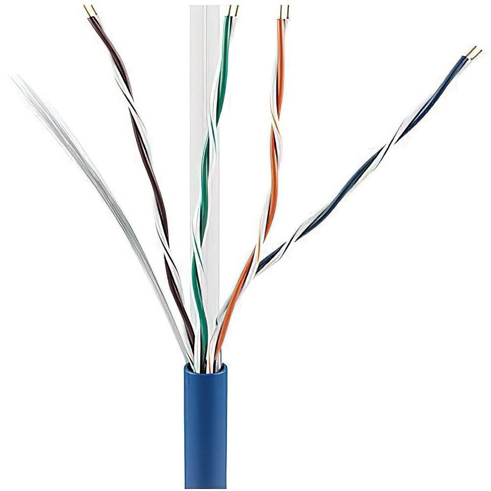 ADI PRO 0E-CAT6PBLP CAT6+ Plenum Cable, Blue Jacket; 23 AWG Solid Bare Annealed Copper; 1000 feet Reel in Box; Unshielded; UTP; 25 pounds Max Pulling Force; Tested to 550 MHz