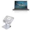 BoxWave Stand and Mount Compatible with Fujitsu LifeBook U7511 - Executive VersaView Laptop Stand, Ergonomic Adjustable Viewing Angle Metallic Riser - Metallic Silver view 1