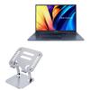 BoxWave Stand and Mount Compatible with ASUS VivoBook 16X (M1603) - Executive VersaView Laptop Stand, Ergonomic Adjustable Viewing Angle Metallic Riser - Metallic Silver view 1