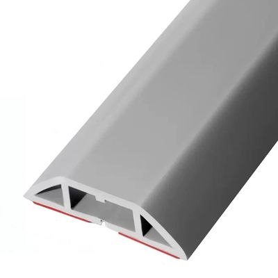 Cord Cover Floor Self Adhesive Factory Practical Anti-Stress Floor Cord Cover, Anti-Stepping Easy-Cut Soft PVC Wire Cover for Floor, Cord Cavity-2 * 1cm/0.8 * 0.4inches (Color : Grey, Size : 10M)