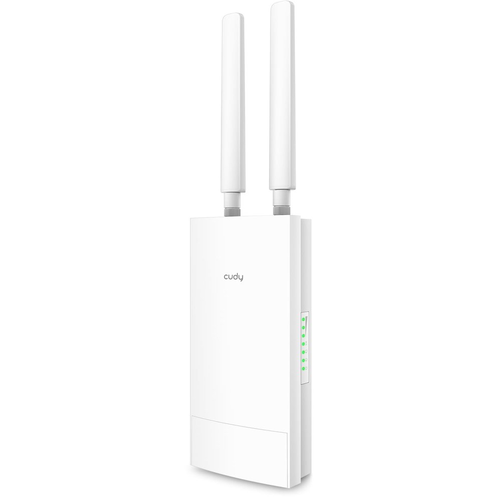Cudy Unlocked Outdoor 4G LTE Cat 4 Modem Router with SIM Card Slot, N300 WiFi, EC25, IP65, Detachable Cellular Antennas, Passive PoE Adapter Included, Pole or wall mounting, VPN, LT400 Outdoor