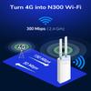Cudy Unlocked Outdoor 4G LTE Cat 4 Modem Router with SIM Card Slot, N300 WiFi, EC25, IP65, Detachable Cellular Antennas, Passive PoE Adapter Included, Pole or wall mounting, VPN, LT400 Outdoor view 3