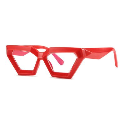 COTIA Square Blue Light Blocking Reading Computer Glasses Women Men Personality Vintage Thick Frame Clear Lens (red, 2, multiplier_x)