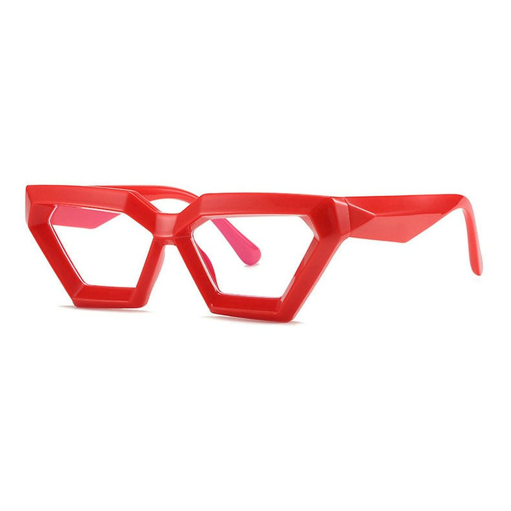 COTIA Square Blue Light Blocking Reading Computer Glasses Women Men Personality Vintage Thick Frame Clear Lens (red, 2, multiplier_x)