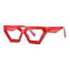 COTIA Square Blue Light Blocking Reading Computer Glasses Women Men Personality Vintage Thick Frame Clear Lens (red, 2, multiplier_x) view 1