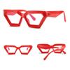 COTIA Square Blue Light Blocking Reading Computer Glasses Women Men Personality Vintage Thick Frame Clear Lens (red, 2, multiplier_x) view 3