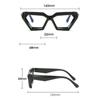 COTIA Square Blue Light Blocking Reading Computer Glasses Women Men Personality Vintage Thick Frame Clear Lens (red, 2, multiplier_x) view 4