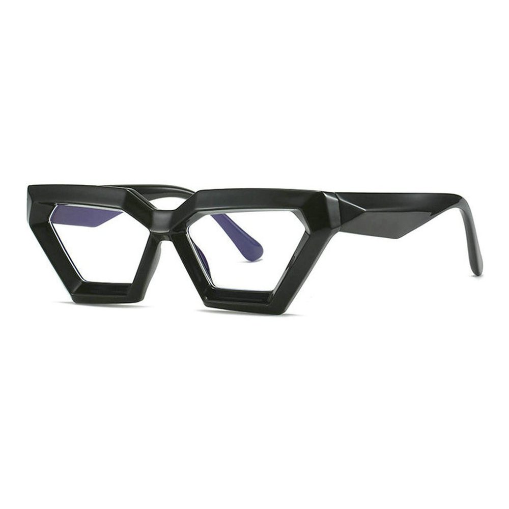 COTIA Square Blue Light Blocking Reading Computer Glasses Women Men Personality Vintage Thick Frame Clear Lens (black, 1.5, multiplier_x)