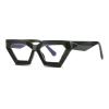 COTIA Square Blue Light Blocking Reading Computer Glasses Women Men Personality Vintage Thick Frame Clear Lens (black, 1.5, multiplier_x) view 1