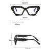 COTIA Square Blue Light Blocking Reading Computer Glasses Women Men Personality Vintage Thick Frame Clear Lens (black, 1.5, multiplier_x) view 4