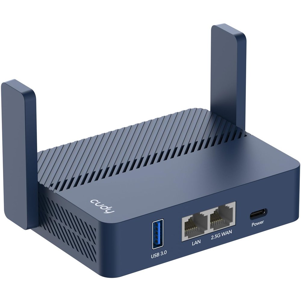 Cudy TR3000 Pocket-Sized Wi-Fi 6 Wireless 2.5Gb Travel Router | WiFi Router | OpenVPN, Wireguard, Connect to Public & Hotel Wi-Fi login Page, RV