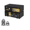 CKLau 2 Port 8K60Hz 4K144Hz Dual Monitor KVM Switch HDMI with Cables, Audio, Microphone, 2 pcs USB 3.0 Peripheral Hub for Keyboard Mouse 2 Computers Sharing 2 Monitors view 1