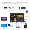 CKLau 2 Port 8K60Hz 4K144Hz Dual Monitor KVM Switch HDMI with Cables, Audio, Microphone, 2 pcs USB 3.0 Peripheral Hub for Keyboard Mouse 2 Computers Sharing 2 Monitors view 2