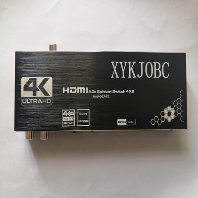XYKJOBC 4x2 HDMI 2.0 Audio & ARC Switch 4 in 2 Out HDMI Switcher Splitter with 3.5mm L/R Coaxial Optical Port with IR Remote Control