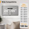 Perlegear No Drill TV Wall Mount for Most 24-55 Inch TVs up to 100 lbs, Studless TV Mount, Drywall TV Bracket with Max VESA 400x400mm, No Stud, Easy Install, Low Profile, PGMT7 view 2
