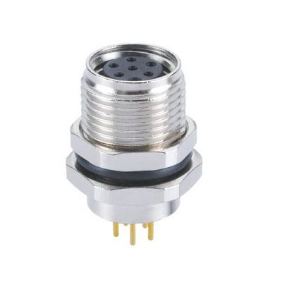 Elecbee 10pcs PCB Mount M8 Connectors Waterproof M8 A Coding 6 Pin Female Front Mount Socket
