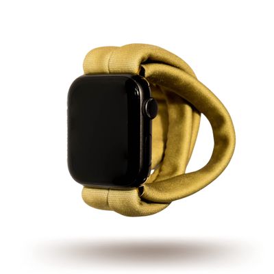 Bronze Yoga Band Apple Watch Series 1-8, 38mm 40mm 41mm 42mm 44mm 45mm (Large (wrist larger than 7.5" inches), Connector Size: 42mm | 44mm | 45mm, Connector Color: Rose Gold)