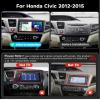 HiFi 16EQ 2G 64G Car Stereo for Honda Civic 2012-2015 Radio with Wireless CarPlay/Android Auto,AHD&IP69K Backup Camera,9inch 1080P HD IPS Touch Screen Bluetooth MirrorLink RDS FM GPS WiFi SWC view 2
